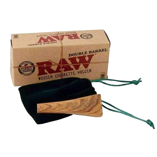 RAW Double Barrel Wooden Cigarette Holder 1 1/4