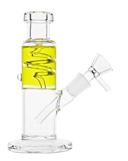 Glycerin Filled Straight  Water Pipe W/ Banger