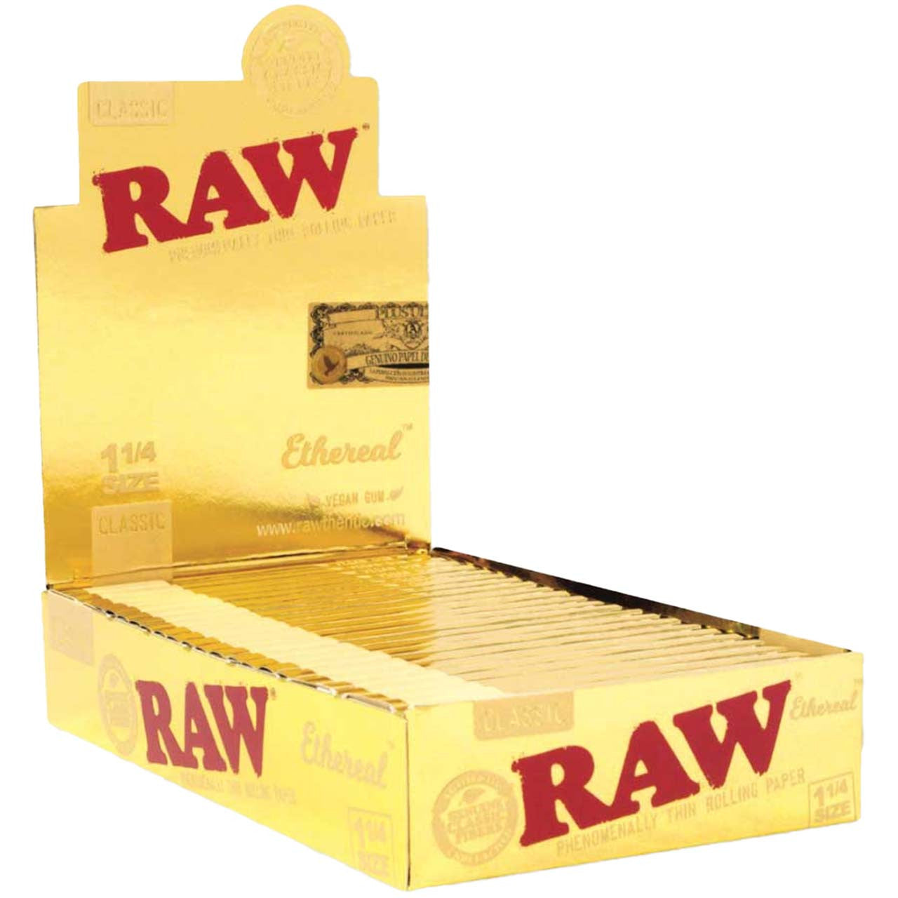 RAW CLASSIC ETHEREAL 1 1/4 ROLLING PAPERS 24CT 50PK