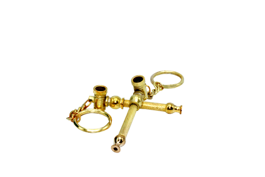 Gold And Silver Metal Keychain Pipe 2Pk
