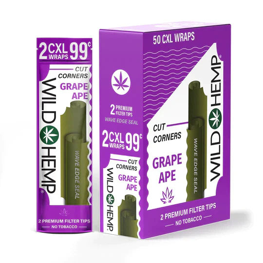 XL WILD HEMP CUT CORNERS 2PK 50CT