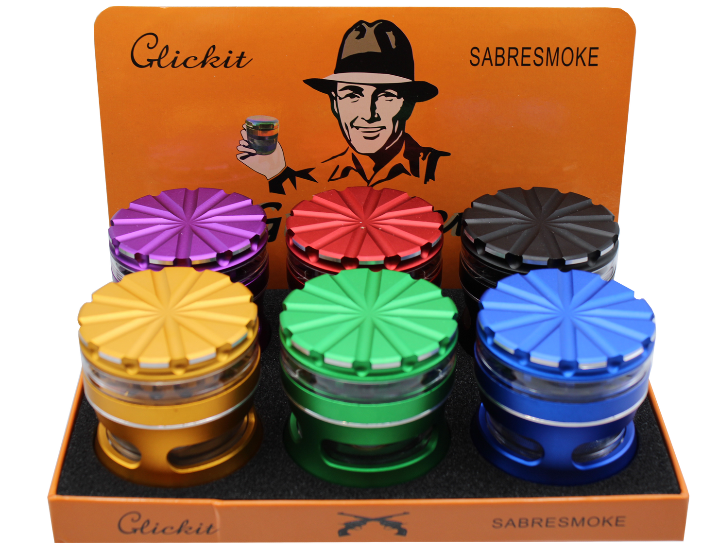 Click-It Mixed Color Aluminum Grinder