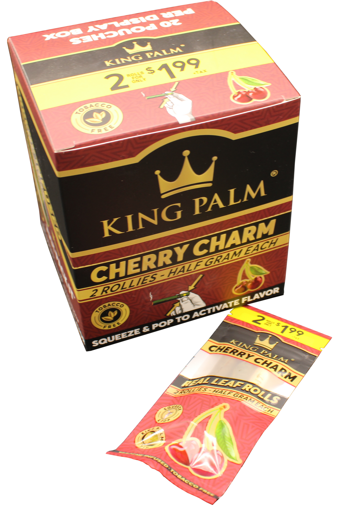 King Palm Cherry Charm Rollies 2Pk 20Ct