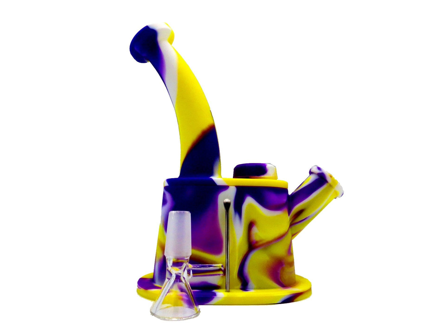 Silicone - Rig With Built in Container 8"