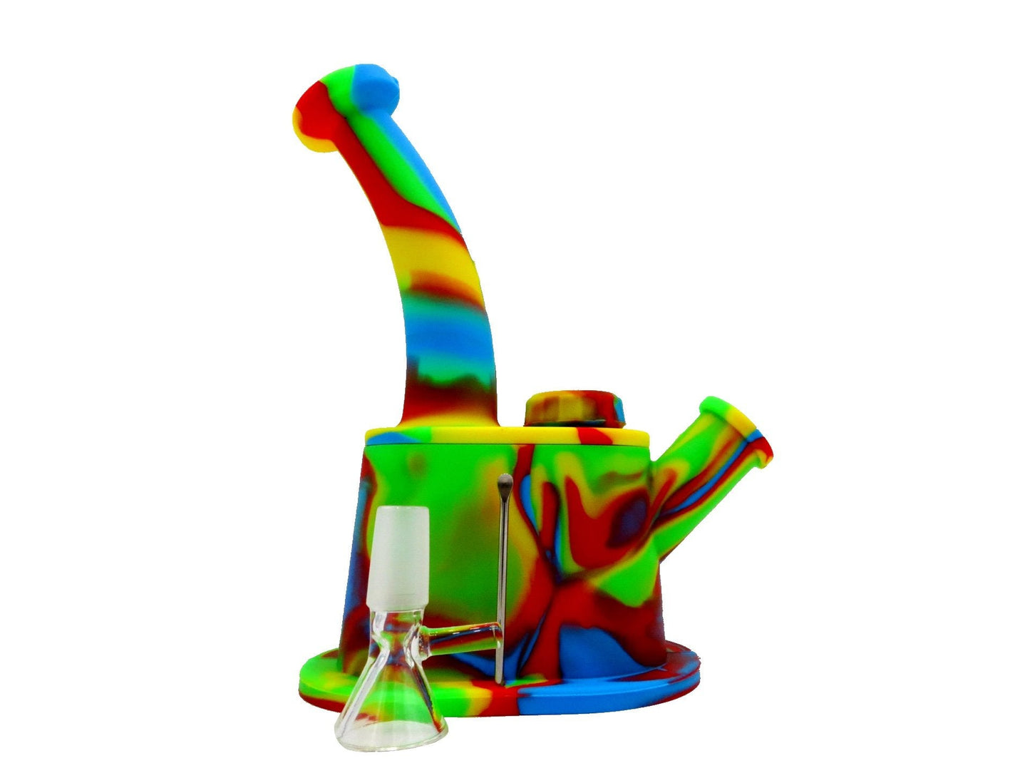 Silicone - Rig With Built in Container 8"