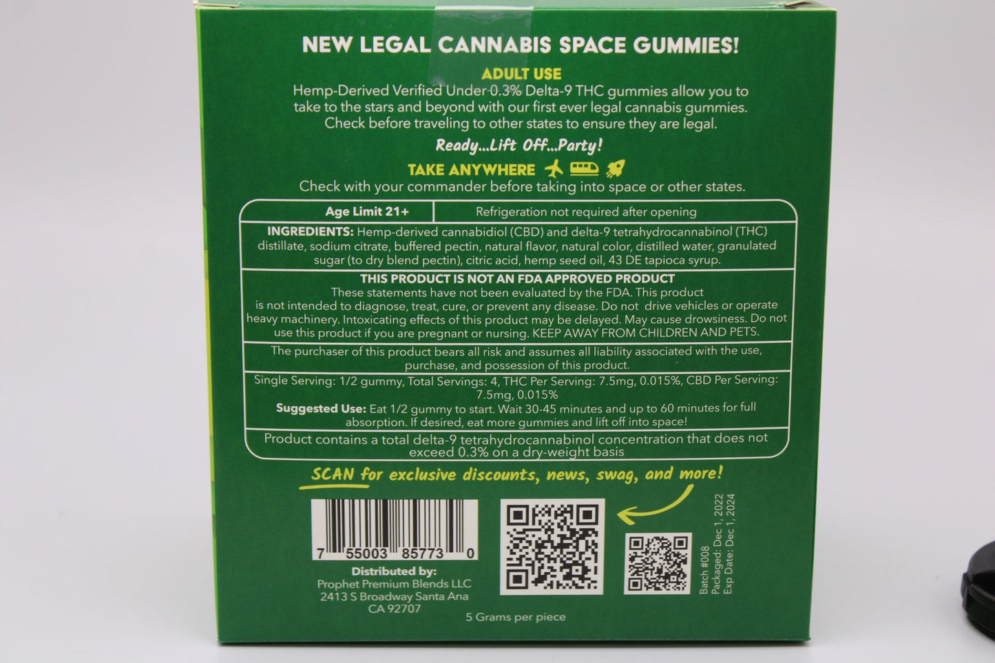 SPACE GODS DELTA 9 + CDB 60MG SOUR APPLE