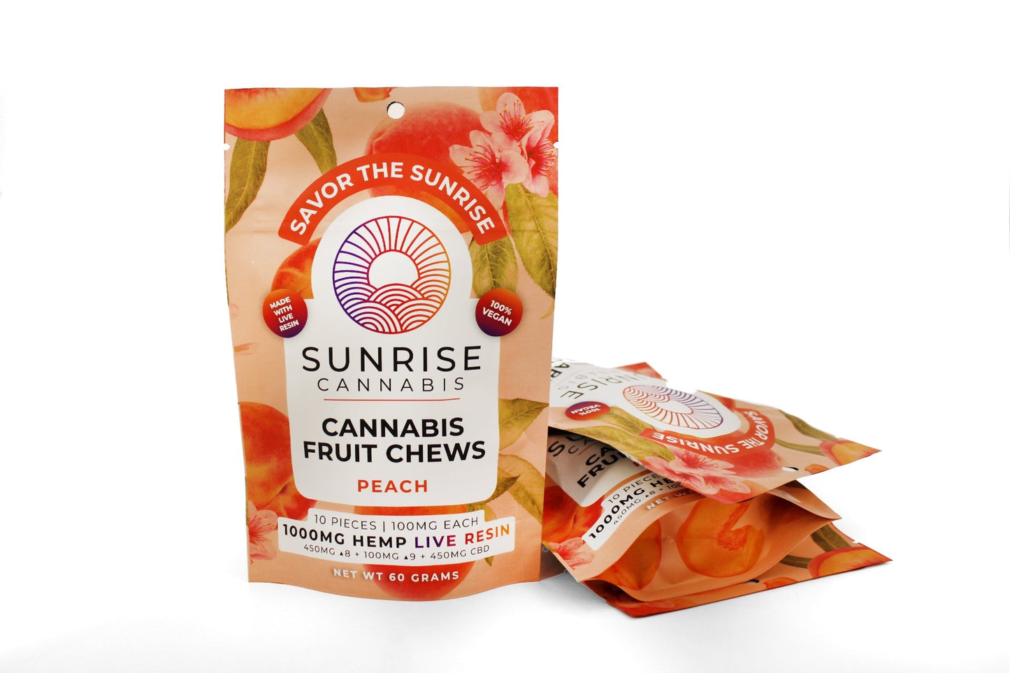 SUNRISE SWEET 1000MG LIVE RESIN FRUIT CHEWS 10CT