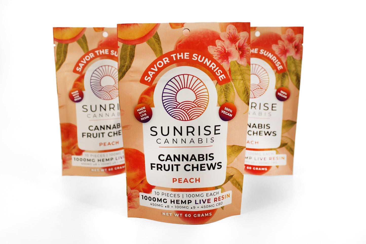 SUNRISE SWEET 1000MG LIVE RESIN FRUIT CHEWS 10CT