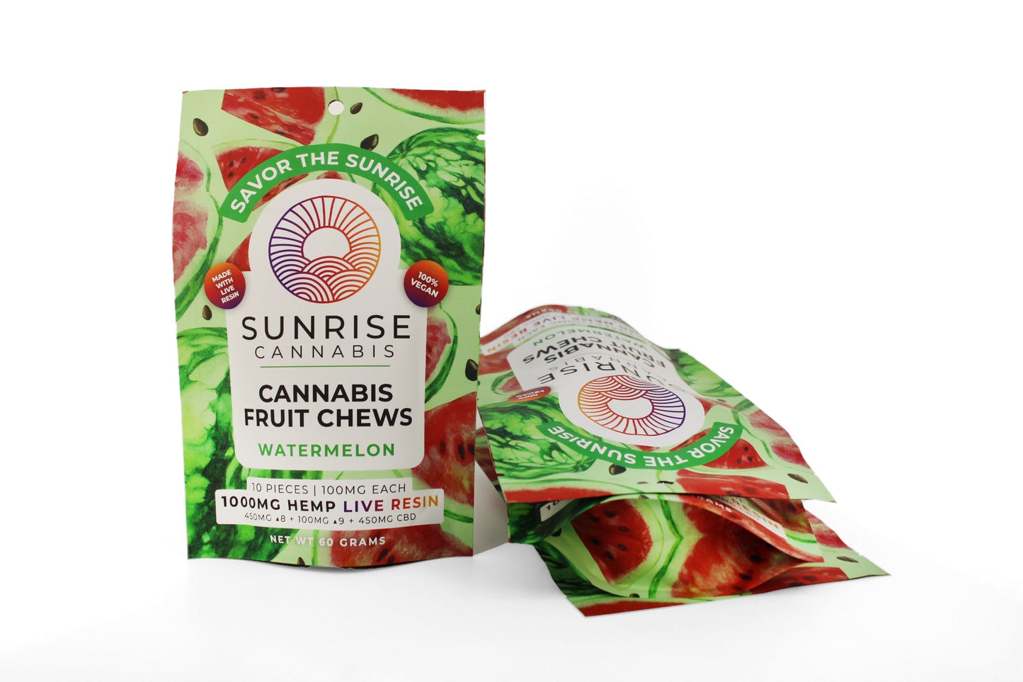 SUNRISE SWEET 1000MG LIVE RESIN FRUIT CHEWS 10CT
