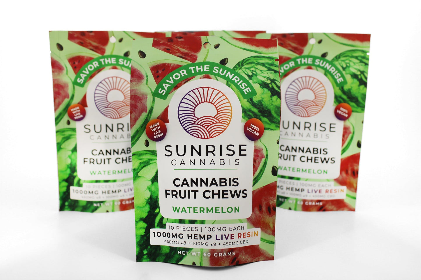 SUNRISE SWEET 1000MG LIVE RESIN FRUIT CHEWS 10CT