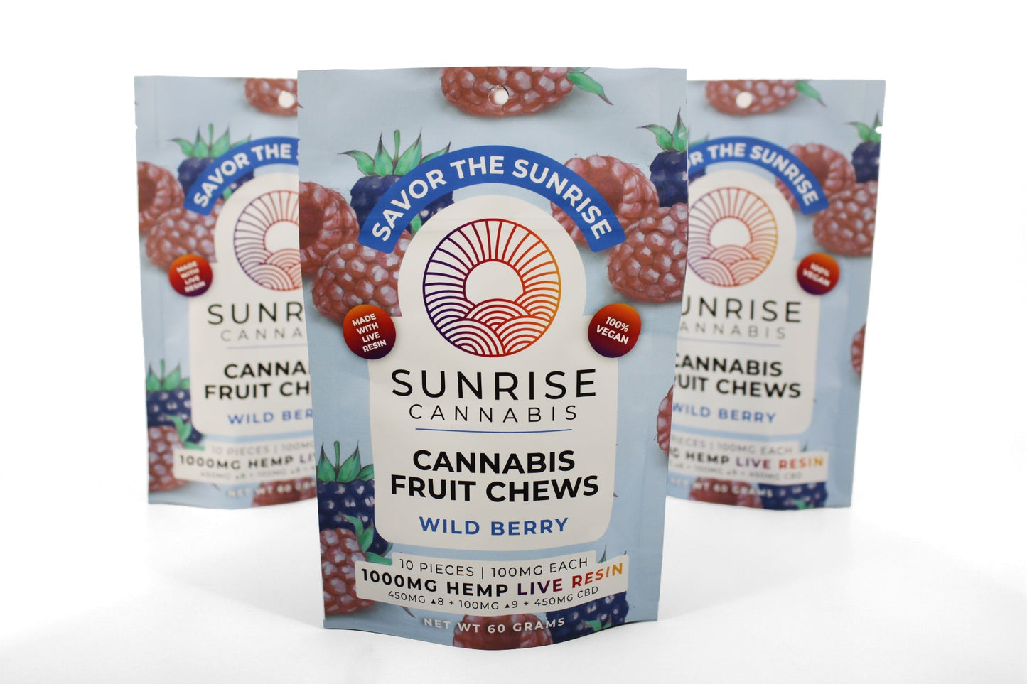 SUNRISE SWEET 1000MG LIVE RESIN FRUIT CHEWS 10CT