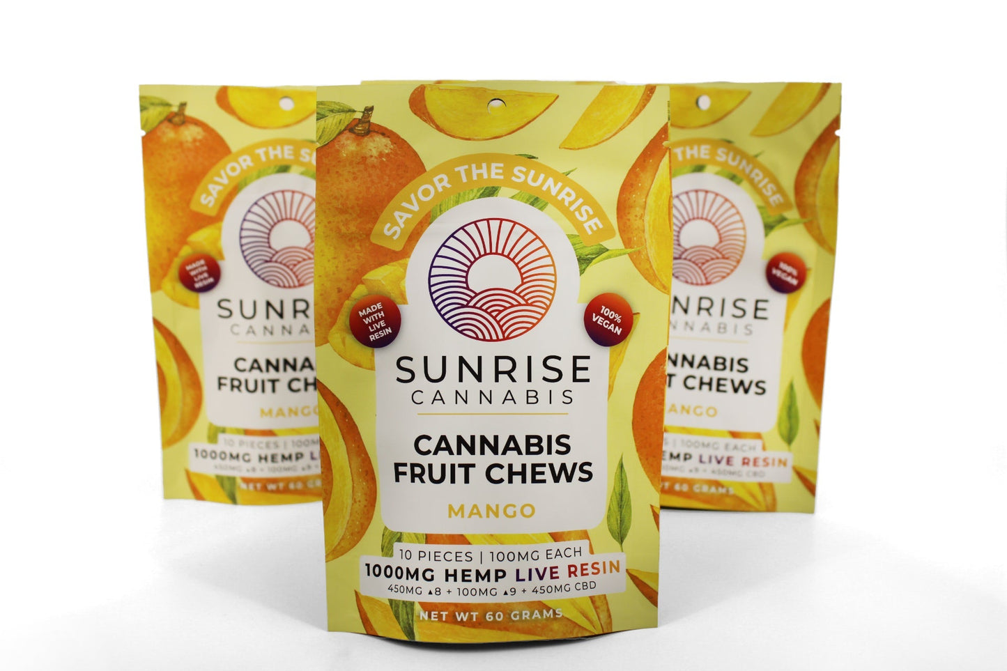 SUNRISE SWEET 1000MG LIVE RESIN FRUIT CHEWS 10CT