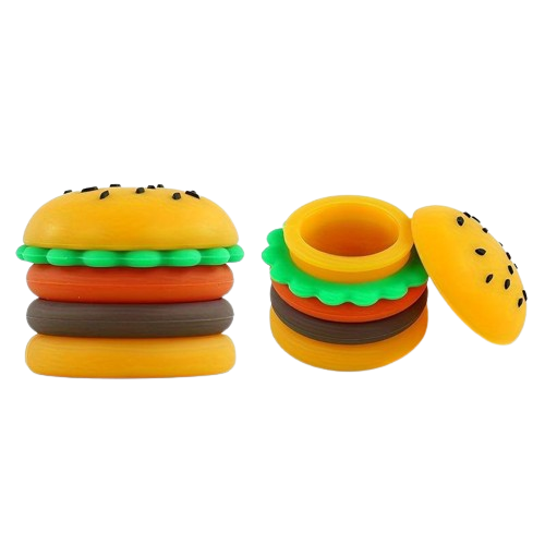 HAM BURGER SILICONE WAX CONTAINER-10CT