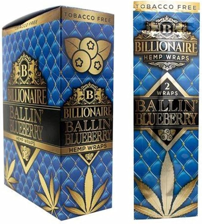 BILLIONAIRE Hemp Wraps - 2ct/25pk