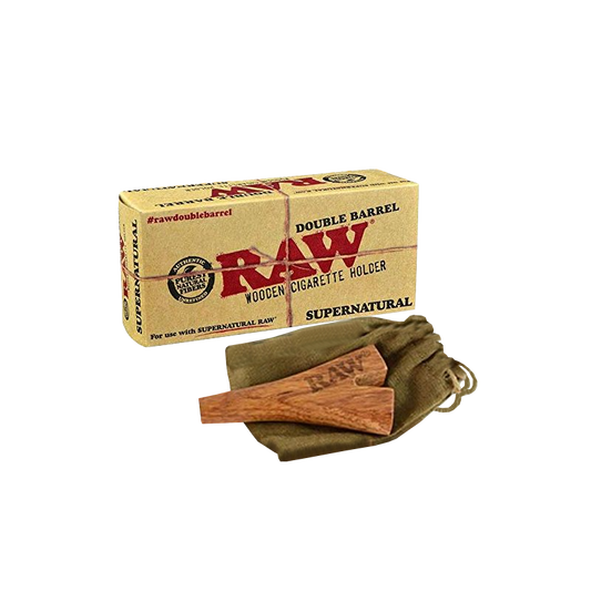 RAW Double Barrel Supernatural Wooden Cigarette Holder