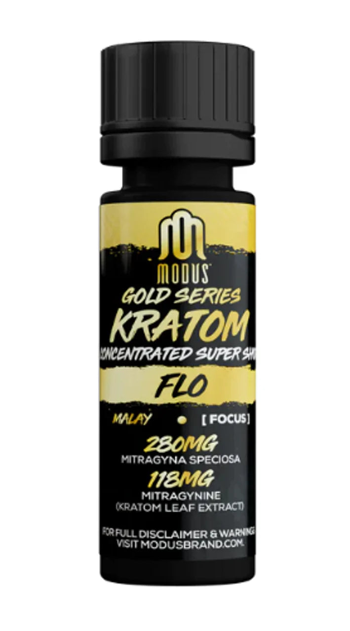 MODUS GOLD SERIES - FLO MALAY FOCUS 280MG KRATOM SHOTS-12CT