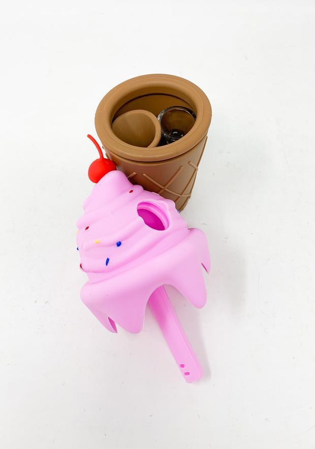 Silicone Ice Cream Water Pipe - Assorted Colors