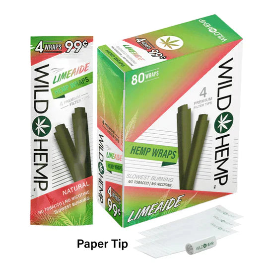 WILD HEMP HEMP WRAPS 20CT-4 premium filter tips