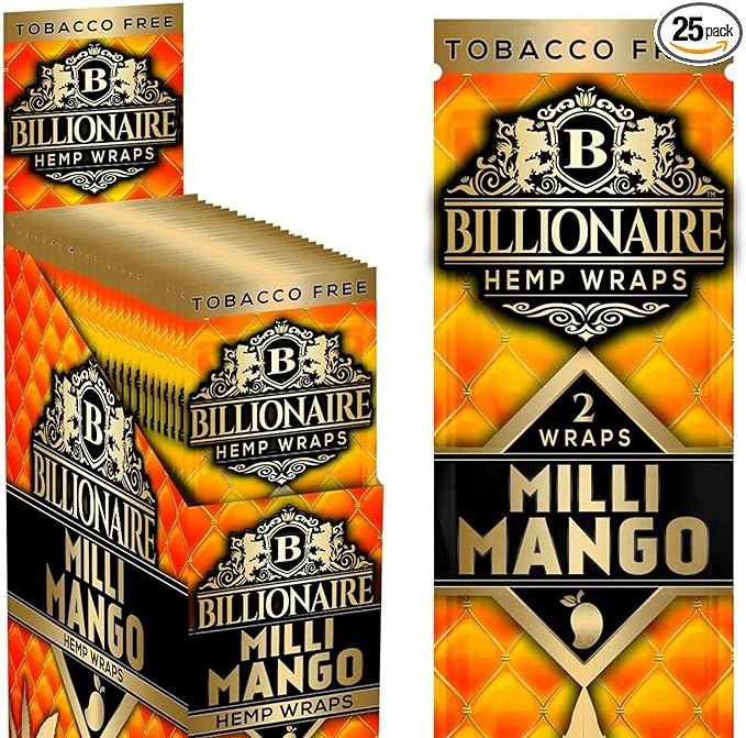 BILLIONAIRE Hemp Wraps - 2ct/25pk