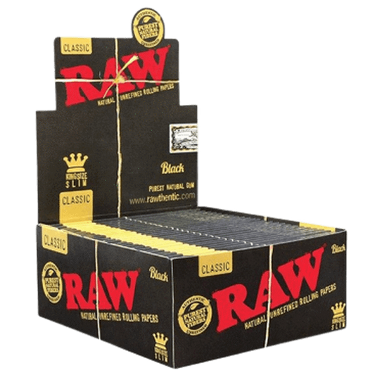 Raw - Classic Black Rolling Paper Kingsize Slim - 50 ct.