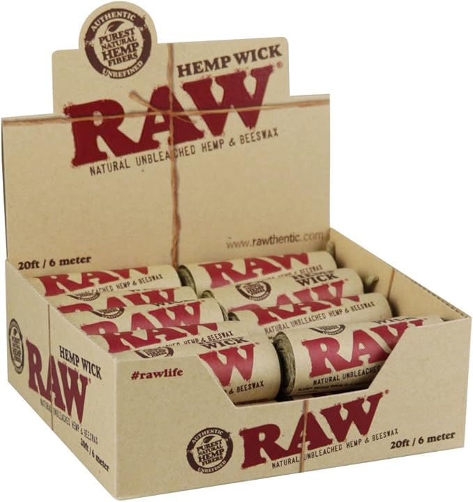 RAW-HEMP WICK 20FT 6 METERS 20CT