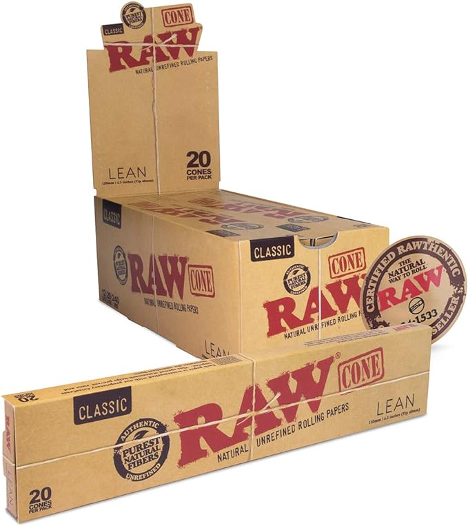 RAW-CLASSIC LEAN 110MM CONES 12CT/20Pk