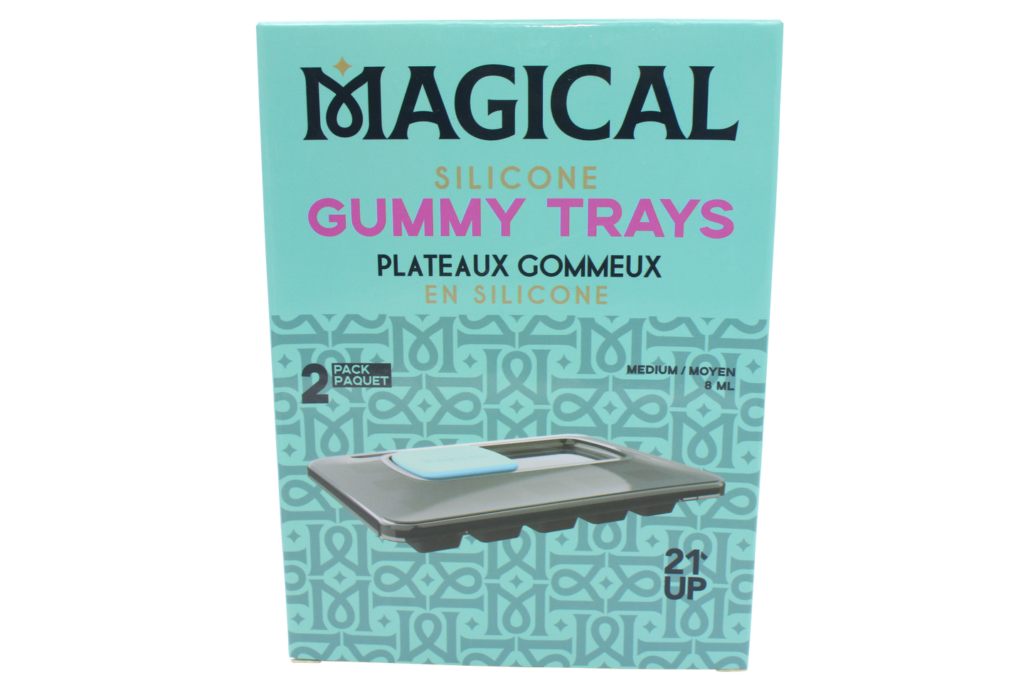 Magical 21UP Square Gummy Molds 8mL (2 Pack)