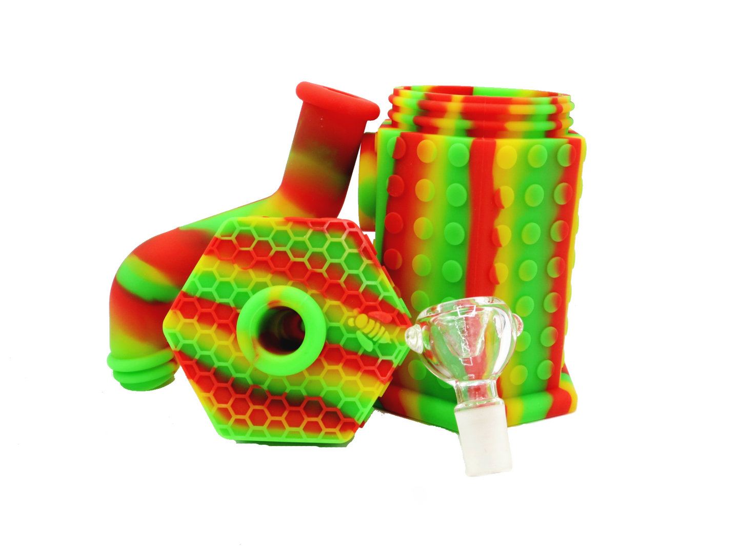 Silicone - Hexagon Silicone Water Pipe