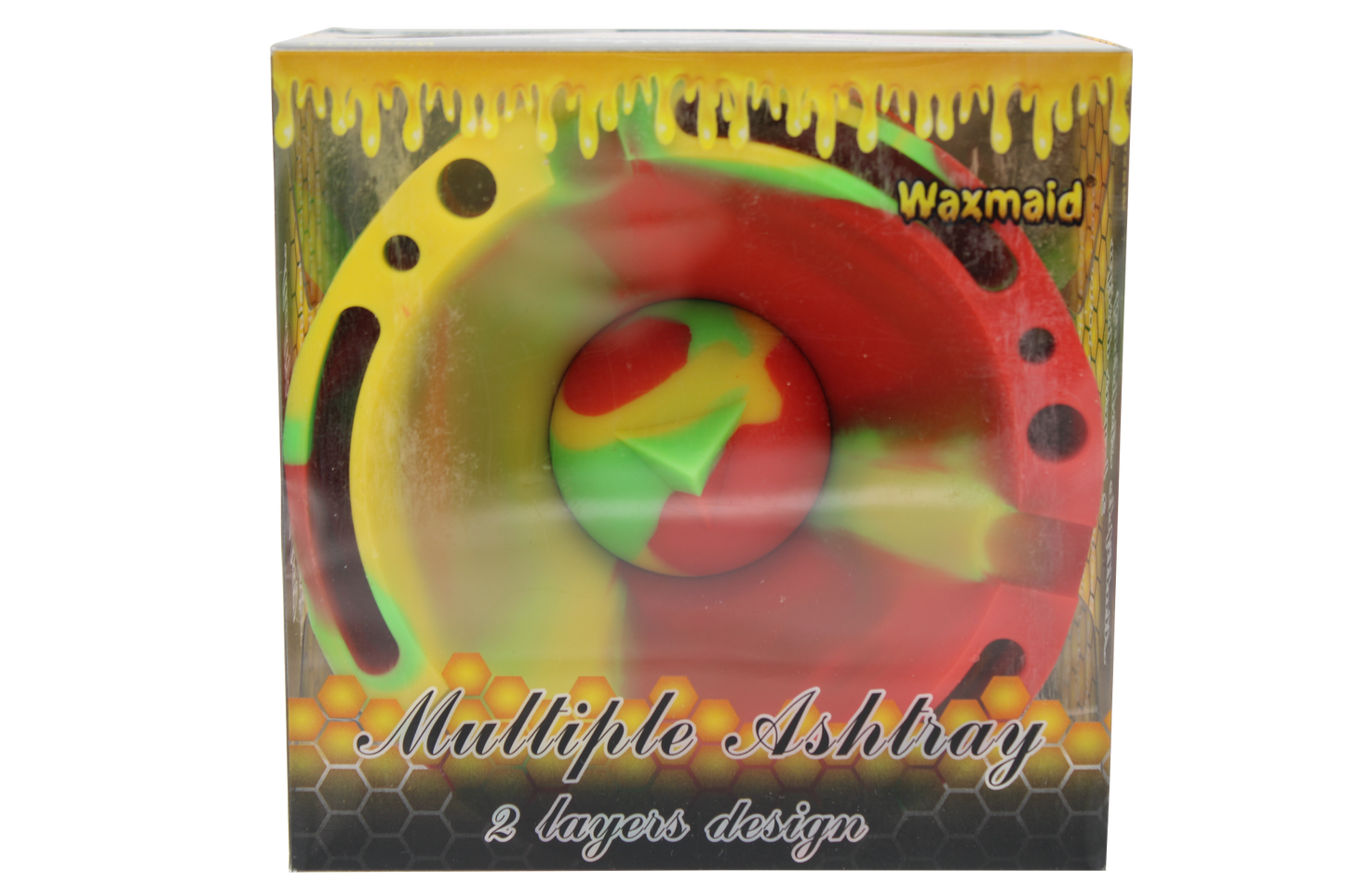 Waxmaid 4.29″ Pyramid Silicone Round Ashtray