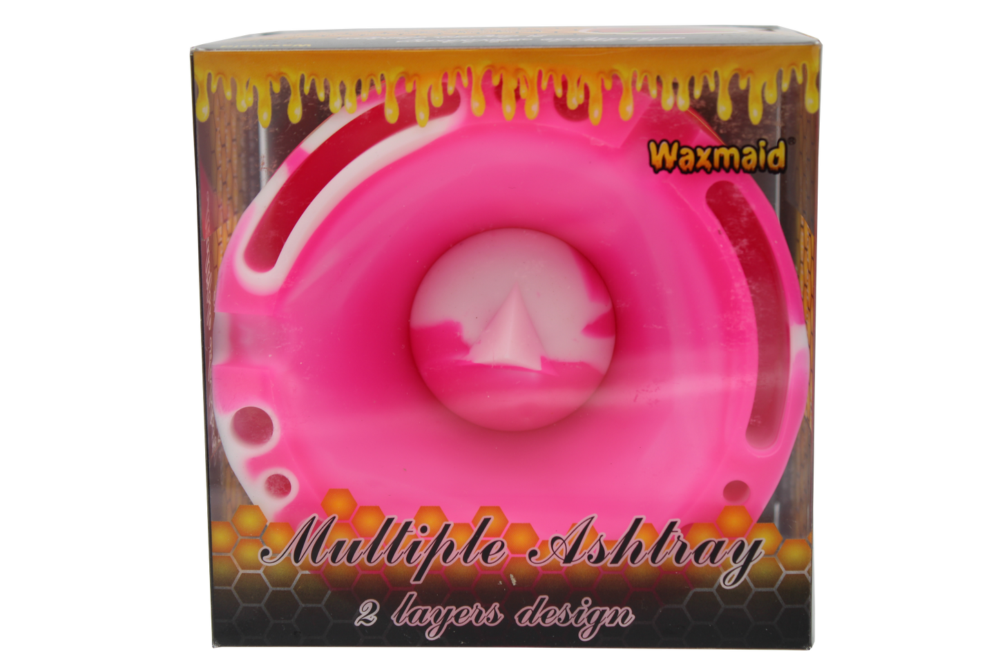 Waxmaid 4.29″ Pyramid Silicone Round Ashtray