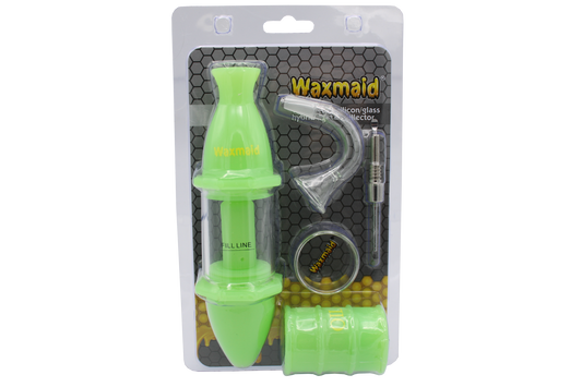 WAXMAID 8" UPGRADED CAPSULE SILICONE GLASS NECTAR COLLECTOR KIT - ASSORTED