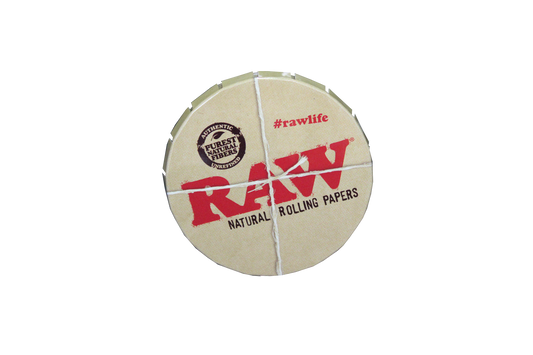 Raw-Round Pop Top Metal Tin