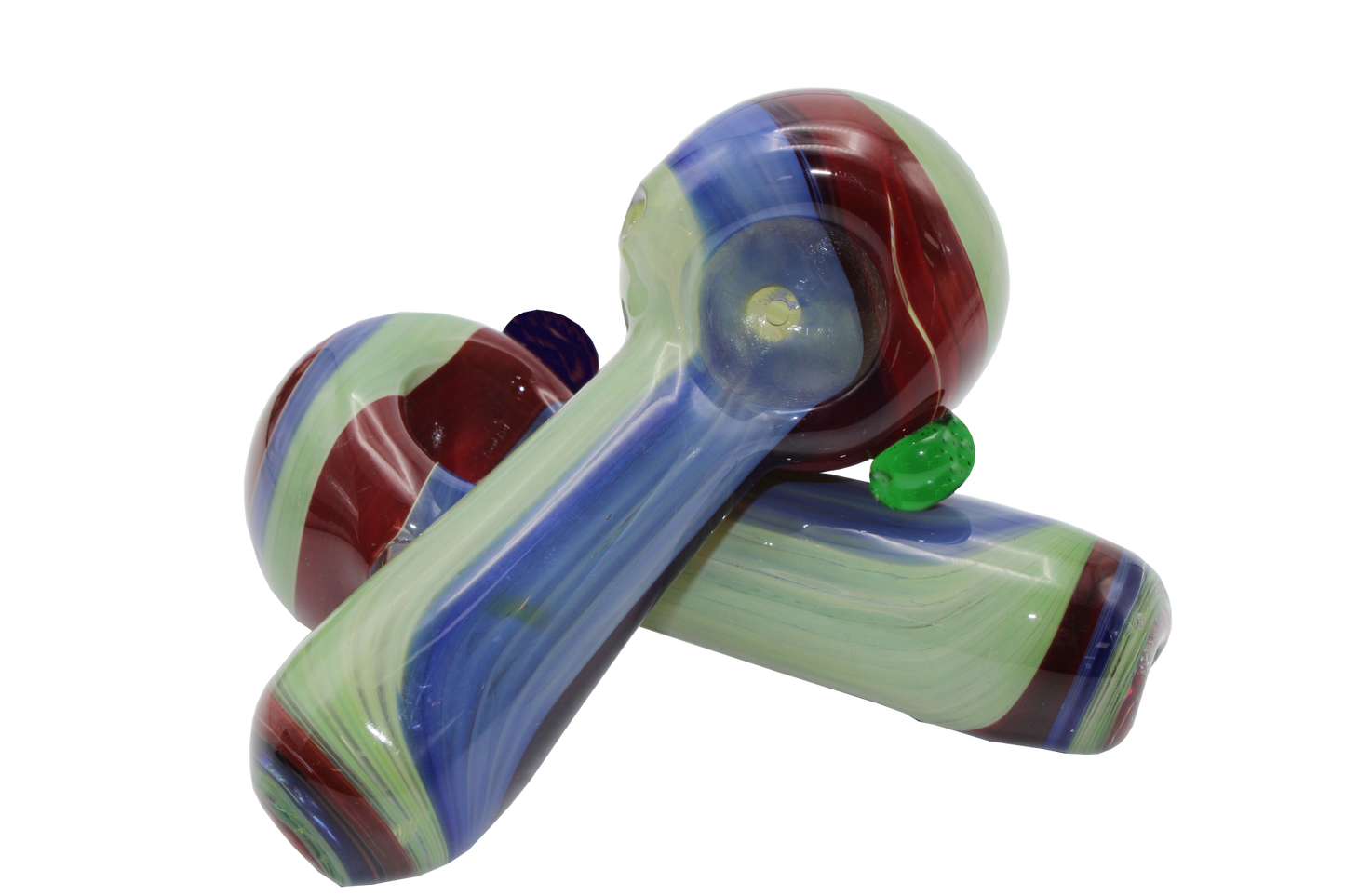 Thick Tri-Colored Hand Pipe Pack Of 3