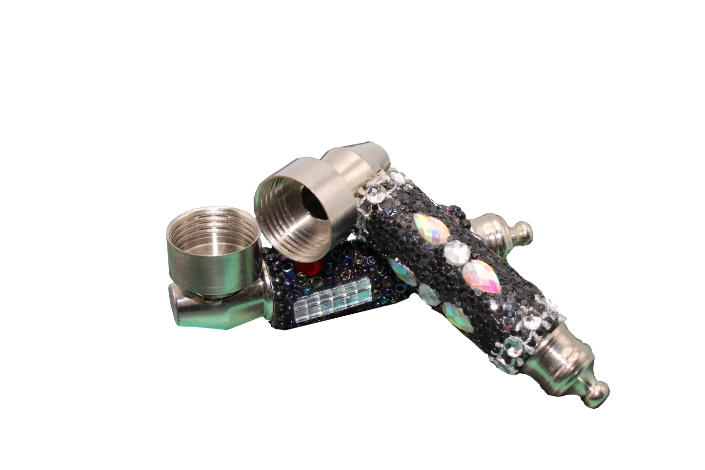 Jeweled Metal Hand Pipe 3Pk