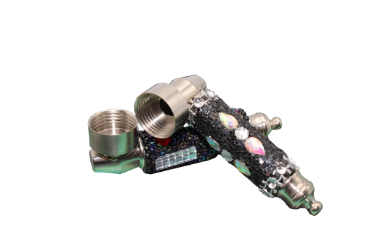 Jeweled Metal Hand Pipe 3Pk