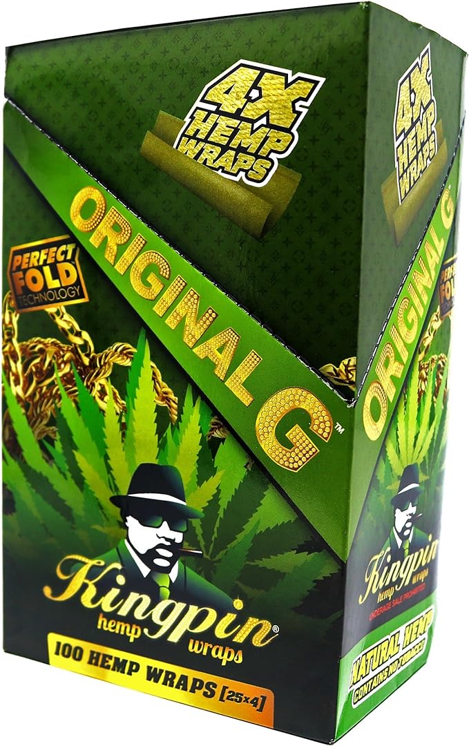 Kingpin 4X Flavored Hemp Wraps 25CT