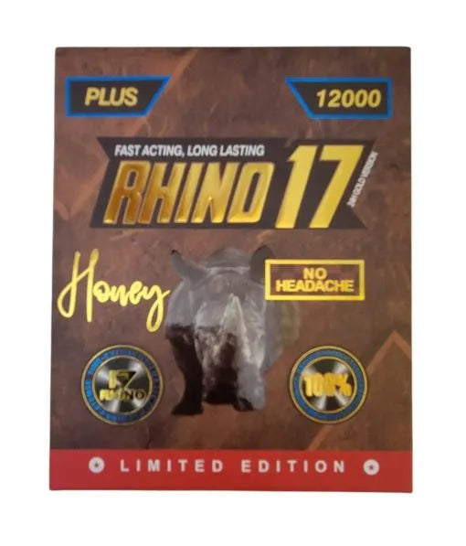 RHINO 17 PLUS SUPPLEMENT HONEY 1PK 12CT