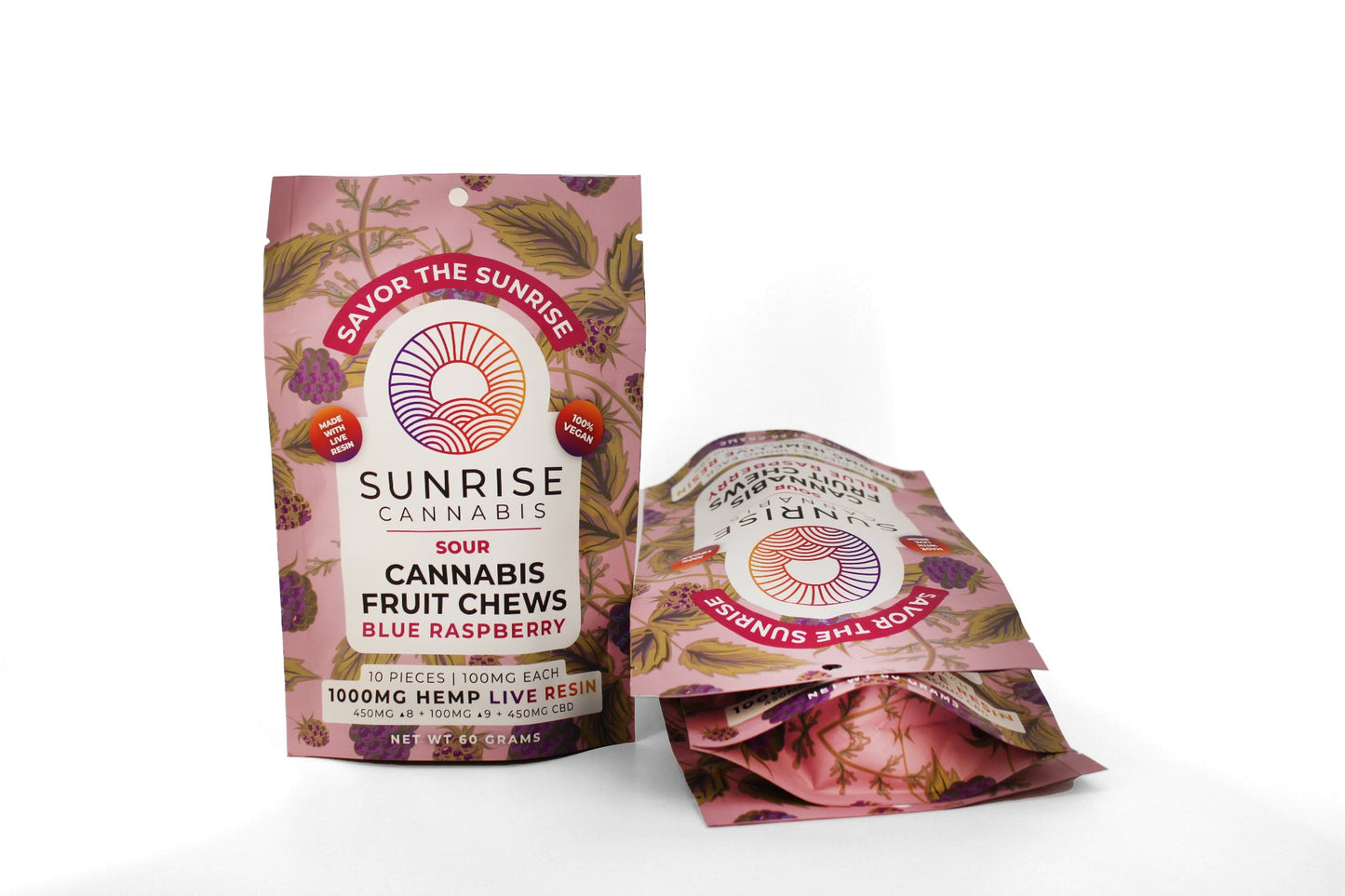 SUNRISE SOUR 1000MG LIVE RESIN FRUIT CHEWS 10CT