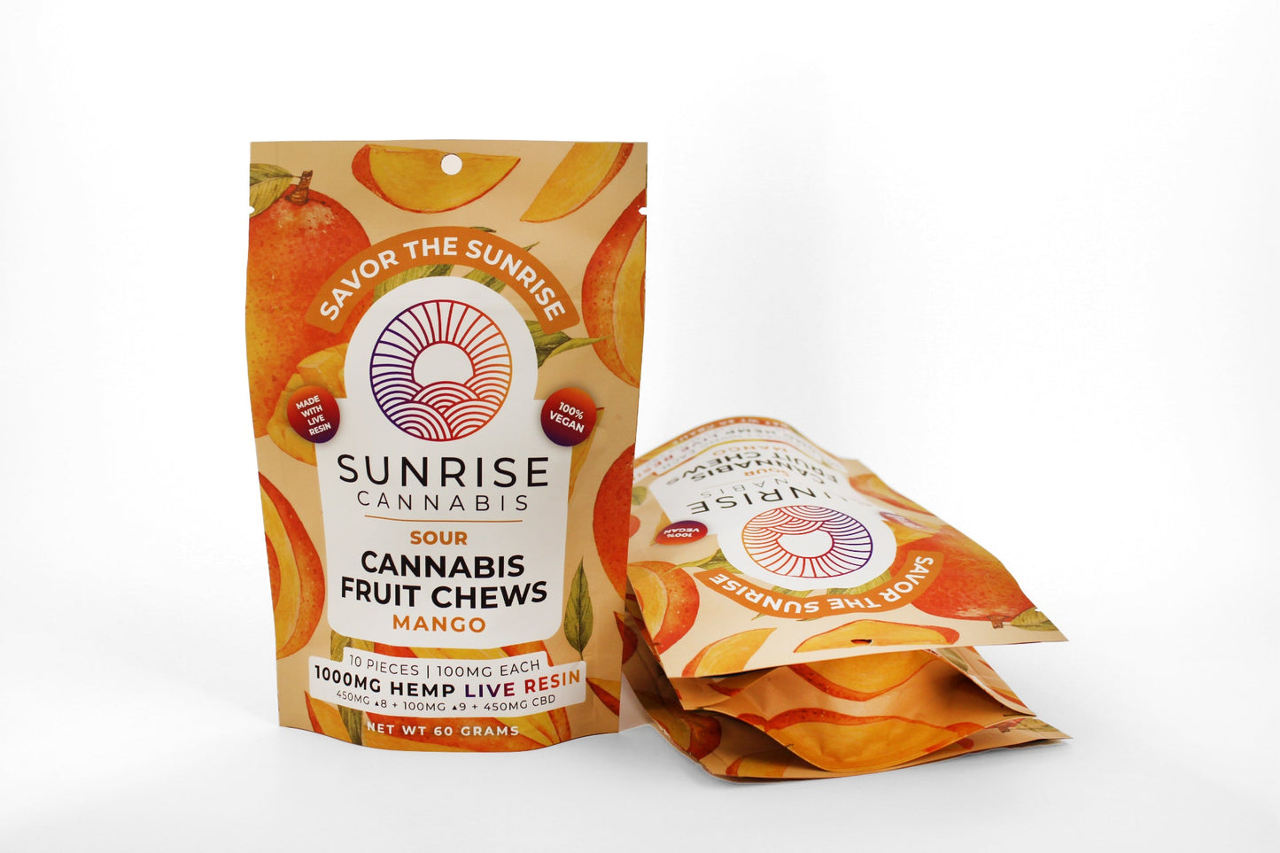 SUNRISE SOUR 1000MG LIVE RESIN FRUIT CHEWS 10CT