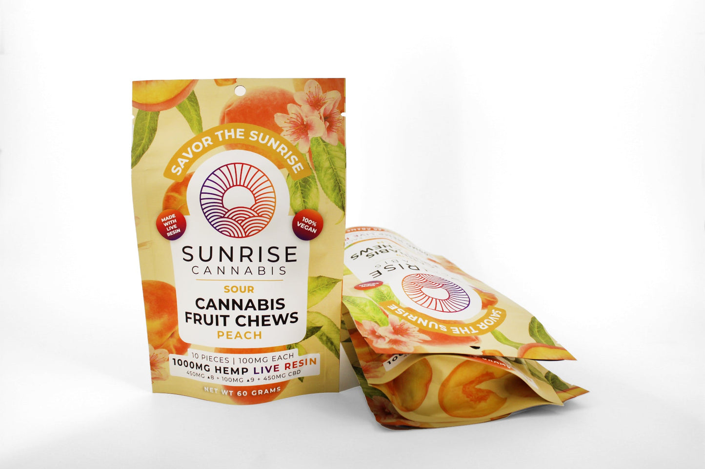 SUNRISE SOUR 1000MG LIVE RESIN FRUIT CHEWS 10CT