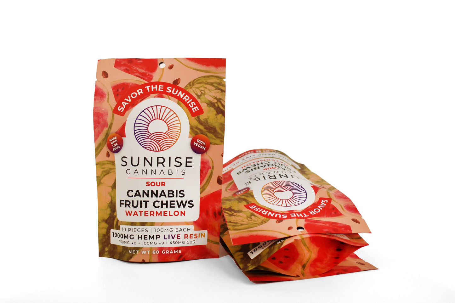 SUNRISE SOUR 1000MG LIVE RESIN FRUIT CHEWS 10CT