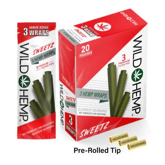 WILD HEMP SWEETZ -3 Premium filter tips -20 pouches