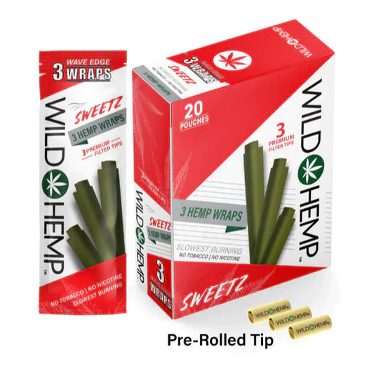 WILD HEMP SWEETZ -3 Premium filter tips -20 pouches