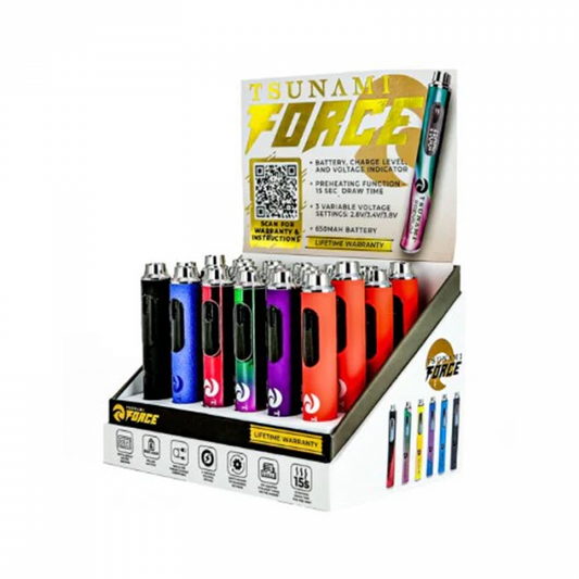 TSUNAMI FORCE BATTERY 650MAH 24CT ASSORTED CLORS