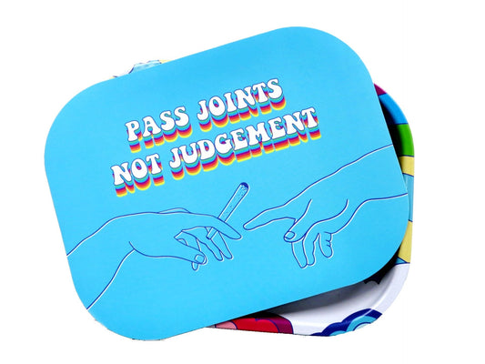 Ugly House - 2Pc Small Retro Rainbow Rolling Tray