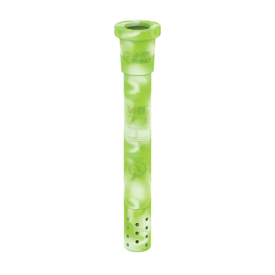 WHITE RHINO SILICONE DOWNSTEM GLOW IN THE DARK