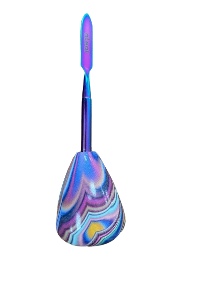 ALEAF TIE-DYE GLASS/STEEL DAB TOOL ASSORTED - 4CT