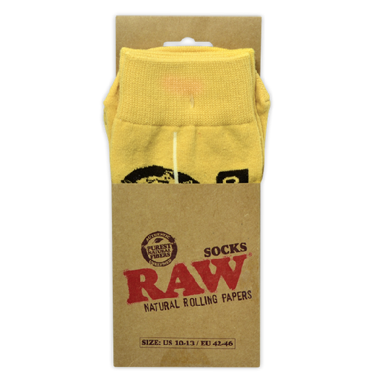 RAW YELLOW SOCKS US SIZE 10-13 / EU 42-46