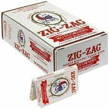 Zig Zag White Cut Corners Single Wide Rolling Paper 24 Count Box