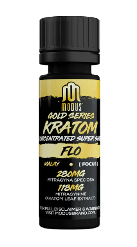 MODUS GOLD SERIES - FLO MALAY FOCUS 280MG KRATOM SHOTS-12CT